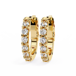 Load image into Gallery viewer, Diamond Huggie Hoops Earrings Raj Gems