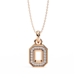 Load image into Gallery viewer, Luxe Emerald-Cut Diamond Frame Pendant Raj Gems