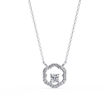 Load image into Gallery viewer, Flower Halo Diamond Pendant Raj Gems