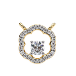 Load image into Gallery viewer, Flower Halo Diamond Pendant Raj Gems