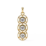 Load image into Gallery viewer, Vertical Triple Circle Diamond Necklace Raj Gems