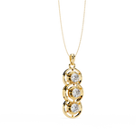 Load image into Gallery viewer, Vertical Triple Circle Diamond Necklace Raj Gems