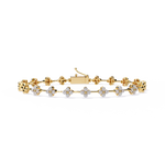 Load image into Gallery viewer, Diamond Flower Cluster Bracelet Raj Gems