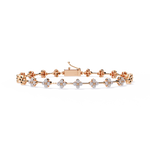 Load image into Gallery viewer, Diamond Flower Cluster Bracelet Raj Gems