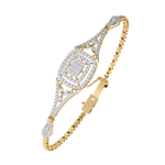 Load image into Gallery viewer, Diamond Halo Center Tennis Bracelet Raj Gems