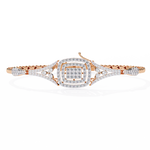 Load image into Gallery viewer, Diamond Halo Center Tennis Bracelet Raj Gems