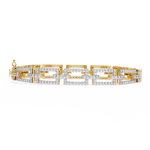 Load image into Gallery viewer, Meander Pattern Tennis Bracelet Raj Gems