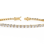 Load image into Gallery viewer, Emerald diamond Tennis Bracelet Raj Gems