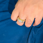 Load image into Gallery viewer, Men's Statement Ring 2ct Round Cut Lab Grown Diamond Ring Raj Gems