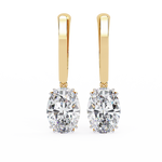 Load image into Gallery viewer, Oval Diamond Leverback Drop Earrings rajgemss