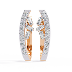 Load image into Gallery viewer, Diamond Curved Hoop Earrings rajgemss