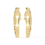Load image into Gallery viewer, Diamond Curved Hoop Earrings rajgemss