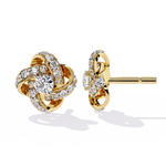 Load image into Gallery viewer, Diamond Love Knot Stud Earrings rajgemss