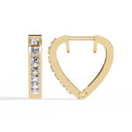 Load image into Gallery viewer, Princess Cut Diamond Hoop Earrings Raj Gems