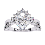Load image into Gallery viewer, Heart Crown Ring Raj Gems