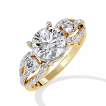 Load image into Gallery viewer, Three-stone Engagement Ring Raj Gems