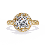 Load image into Gallery viewer, Royal Halo Twist Ring Raj Gems