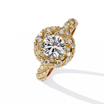 Load image into Gallery viewer, Royal Halo Twist Ring Raj Gems