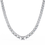Load image into Gallery viewer, Graduated Diamond Tennis Necklace Raj Gems