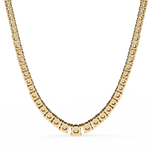 Load image into Gallery viewer, Graduated Diamond Tennis Necklace Raj Gems