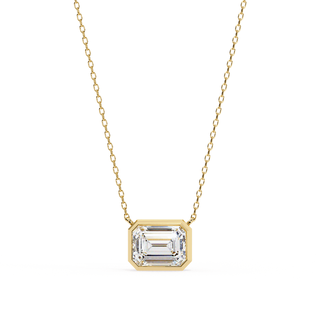 Emerald Solitaire Pendant (#P1) rajgemss