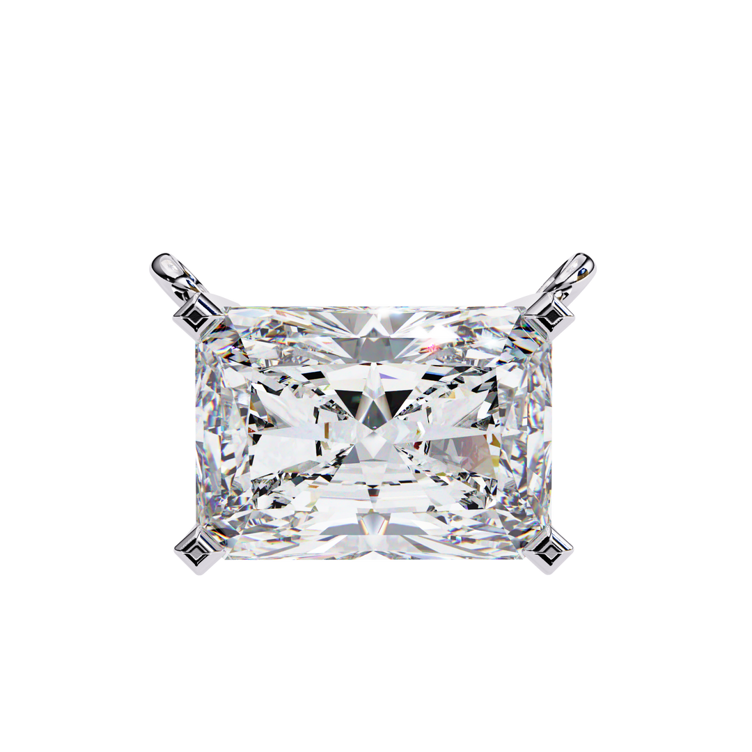 Emerald Cut Diamond Pendant Raj Gems