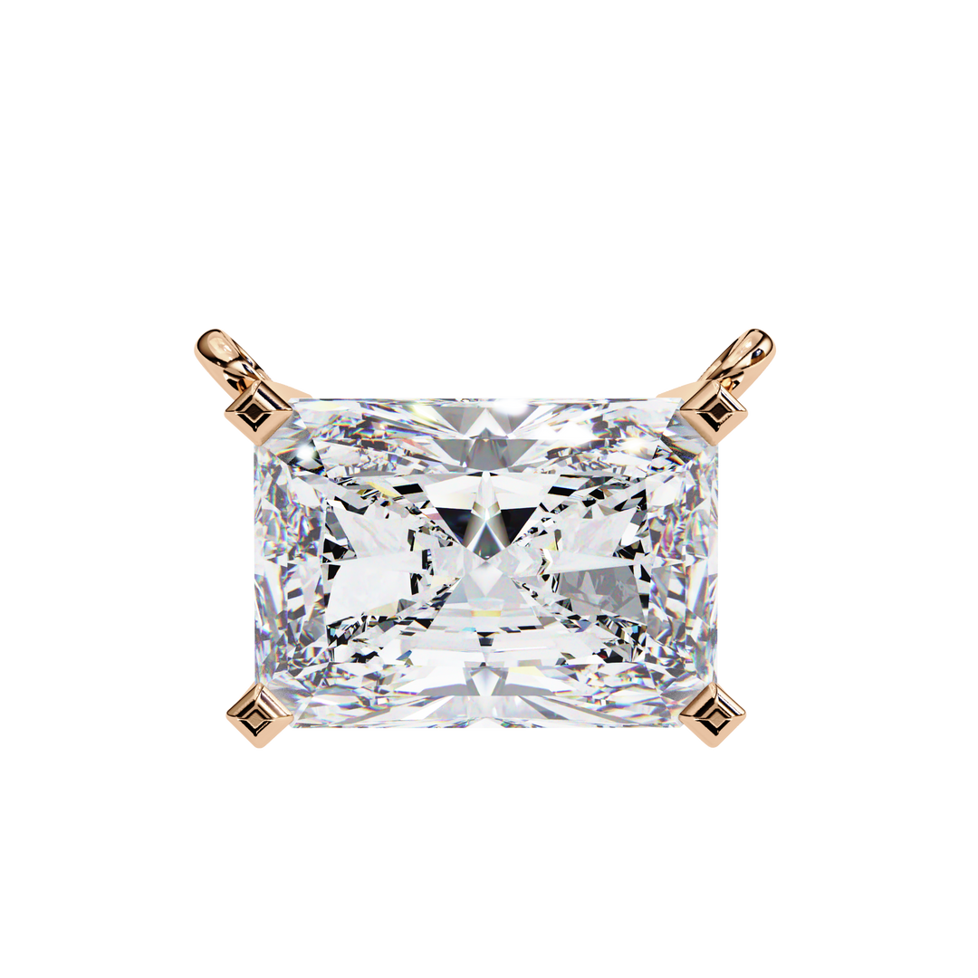Emerald Cut Diamond Pendant Raj Gems