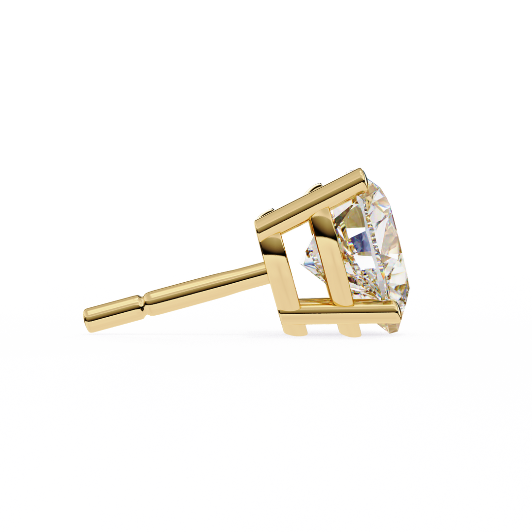 2.0CT Heart cut Solitaire Stud Raj Gems