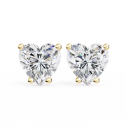 2.0CT Heart cut Solitaire Stud Raj Gems