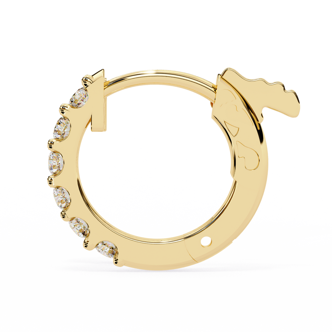 Diamond Huggie Hoops Earrings Raj Gems