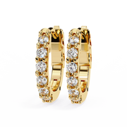 Diamond Huggie Hoops Earrings Raj Gems