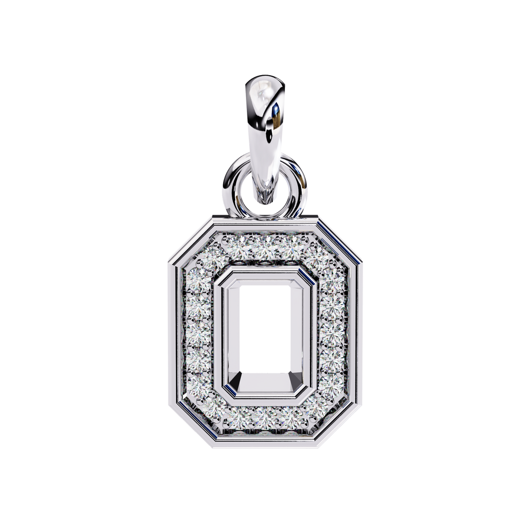 Luxe Emerald-Cut Diamond Frame Pendant Raj Gems