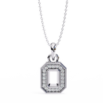 Load image into Gallery viewer, Luxe Emerald-Cut Diamond Frame Pendant Raj Gems
