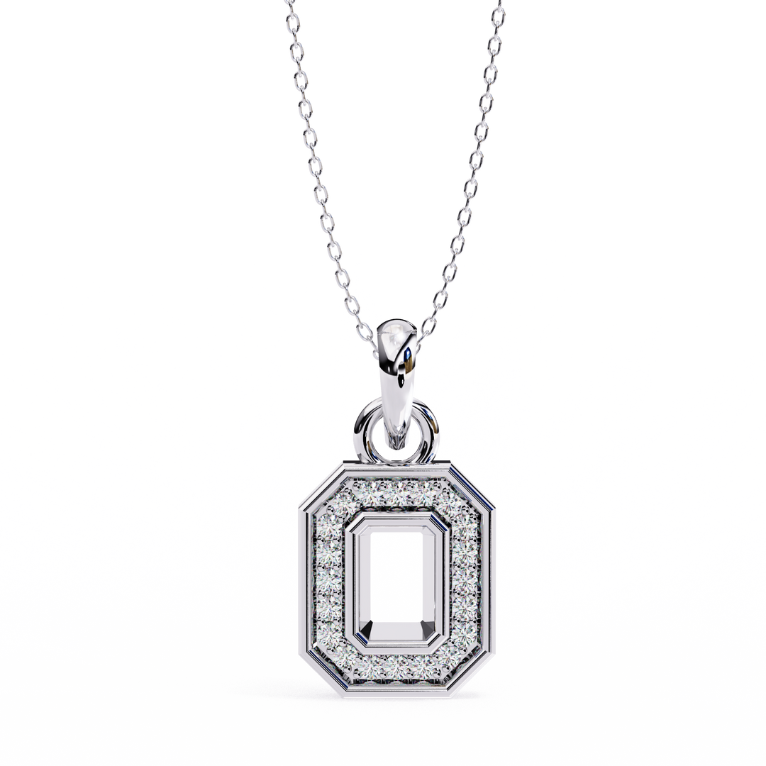 Luxe Emerald-Cut Diamond Frame Pendant Raj Gems