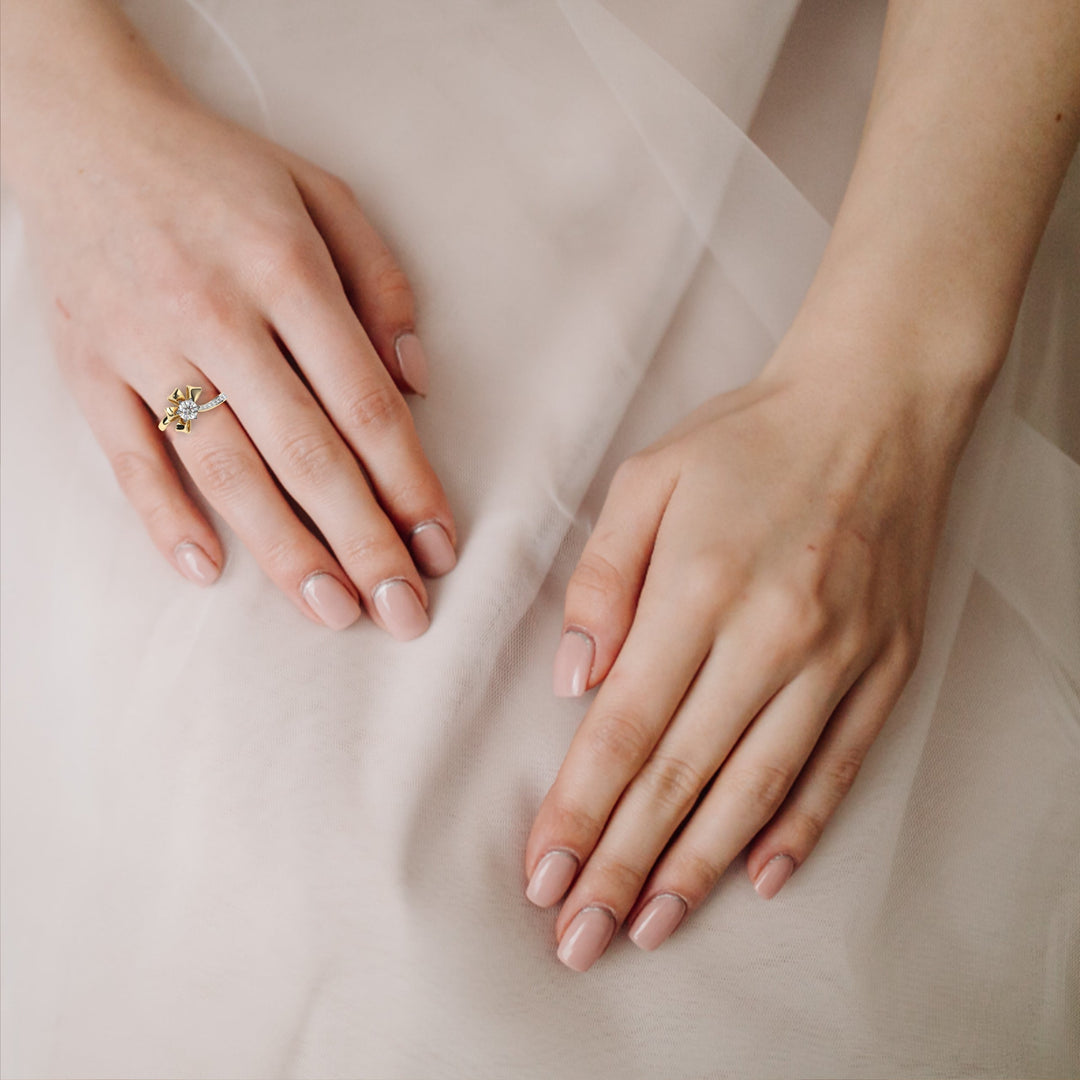 Sculptural Diamond Ring Raj Gems