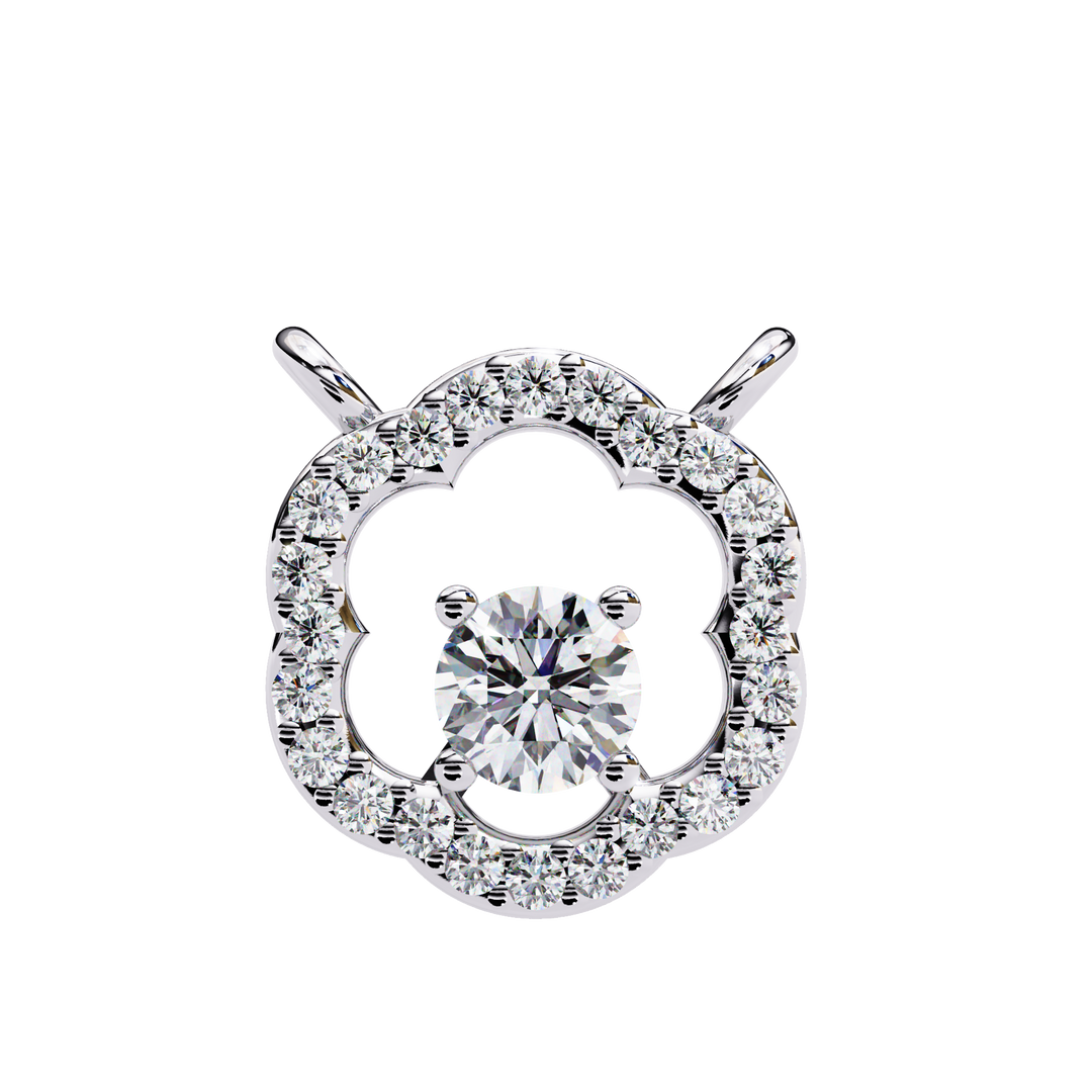 Flower Halo Diamond Pendant Raj Gems