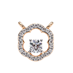 Load image into Gallery viewer, Flower Halo Diamond Pendant Raj Gems
