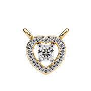 Romantic Heart Diamond Halo Pendant Raj Gems