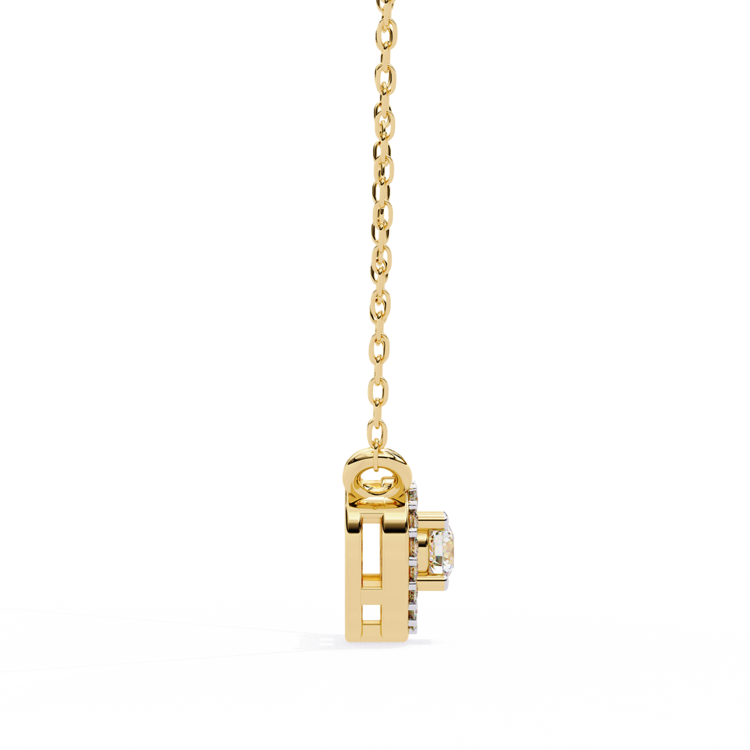 Romantic Heart Diamond Halo Pendant Raj Gems