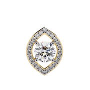 Classic Diamond Halo Drop Pendant Raj Gems