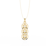 Load image into Gallery viewer, Vertical Triple Circle Diamond Necklace Raj Gems
