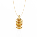 Load image into Gallery viewer, Vertical Triple Circle Diamond Necklace Raj Gems
