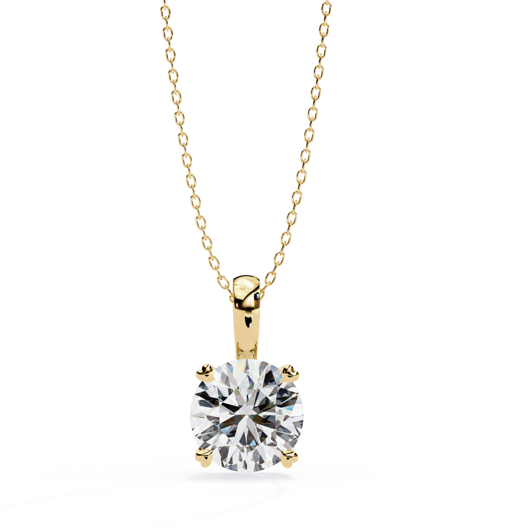 Round Solitaire Pendant (#P5) rajgemss