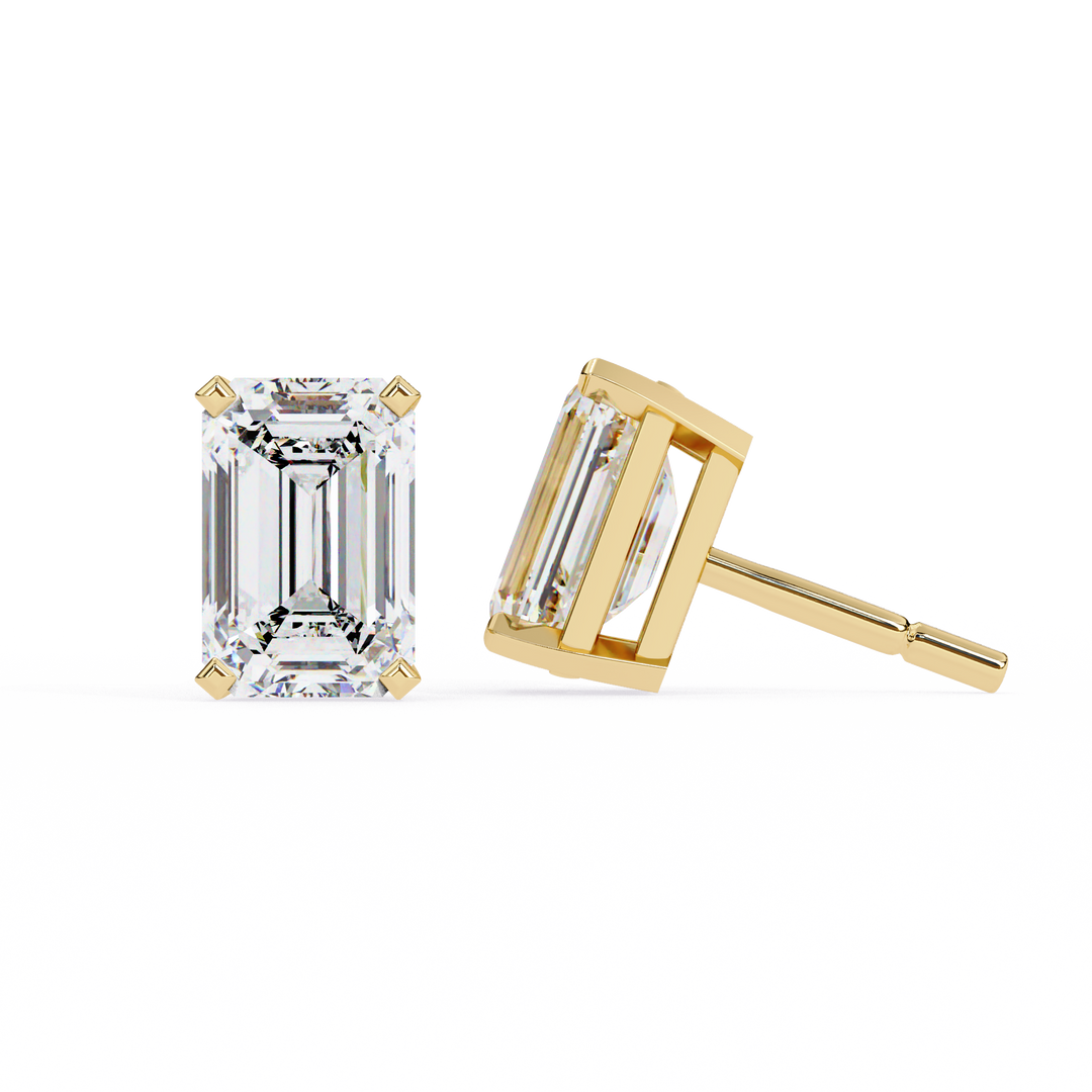 2.0CT Princess cut Solitaire Stud Raj Gems