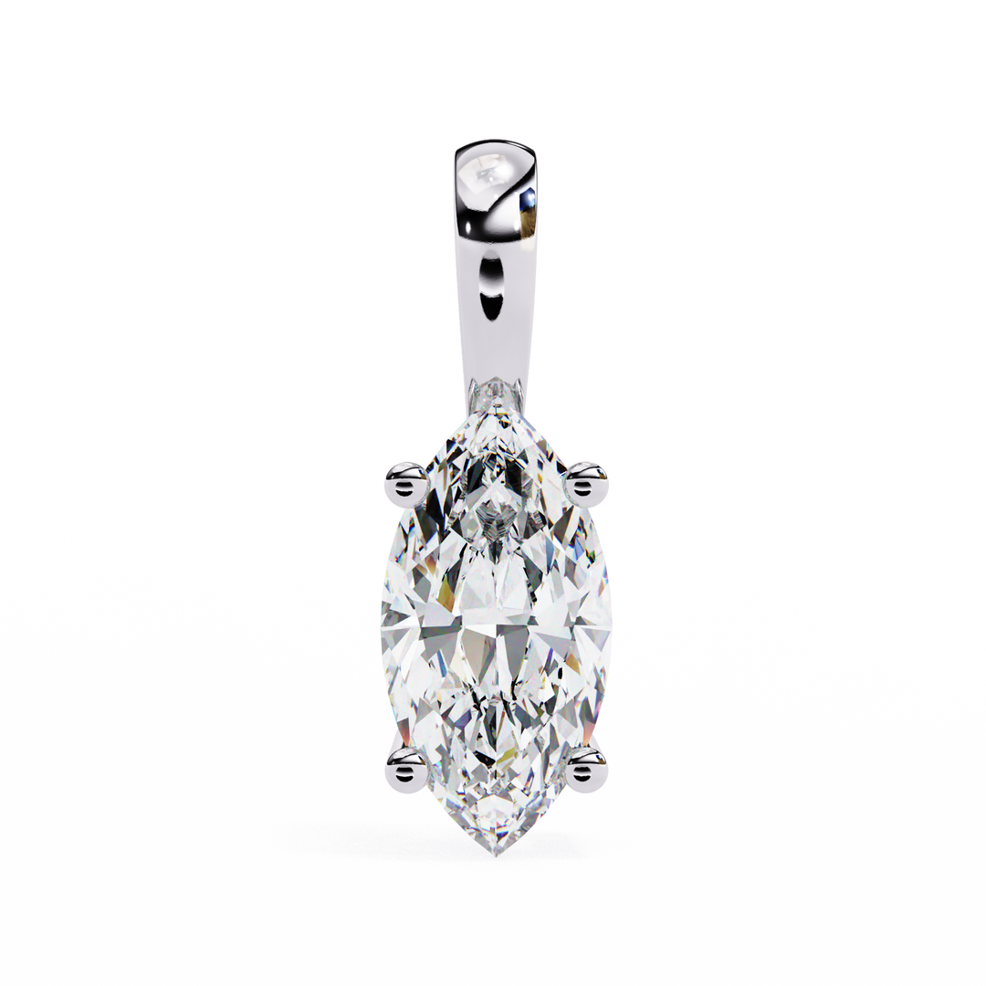 Marquise Diamond Solitaire Pendant Raj Gems