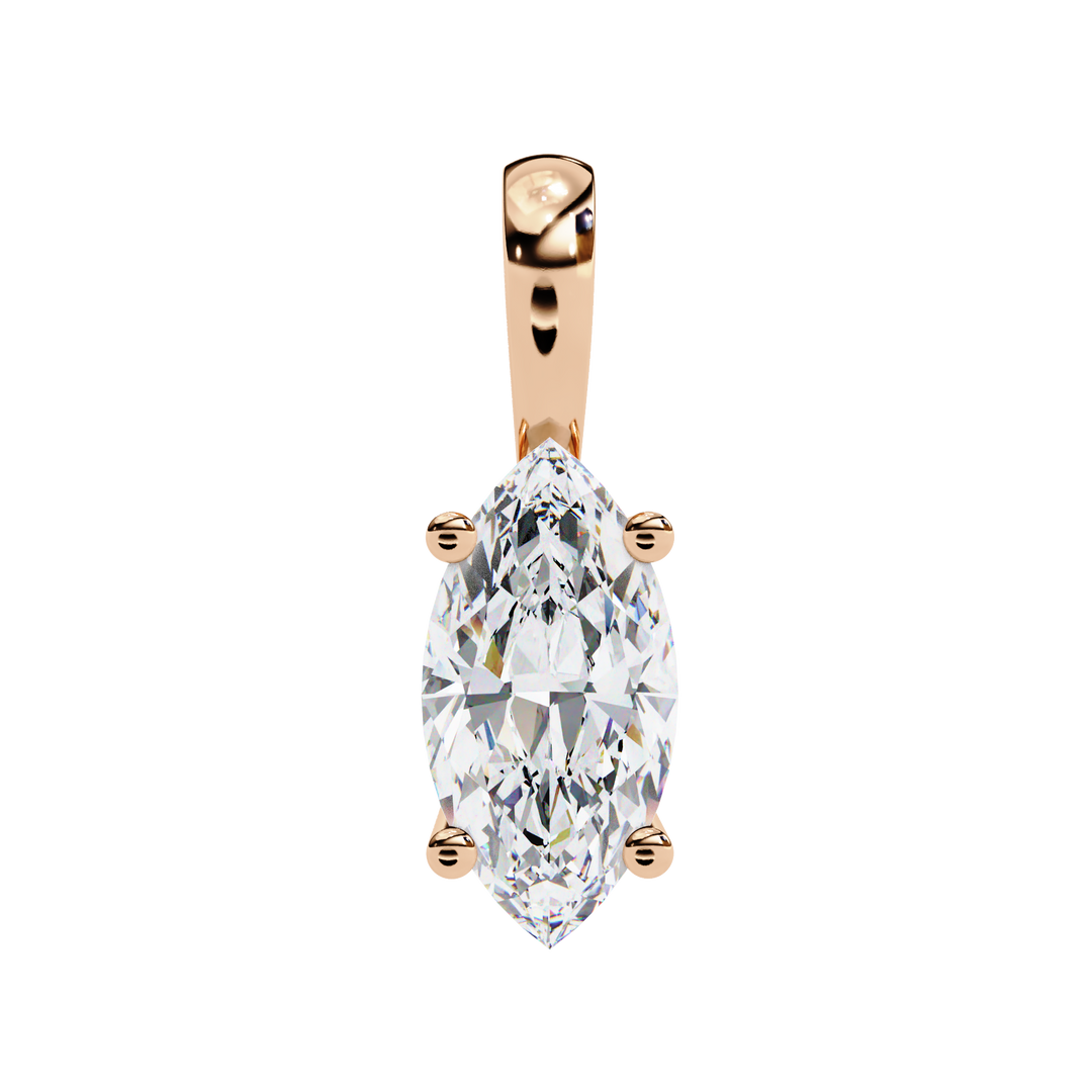 Marquise Diamond Solitaire Pendant Raj Gems