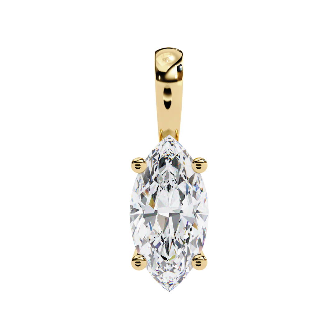 Marquise Diamond Solitaire Pendant Raj Gems