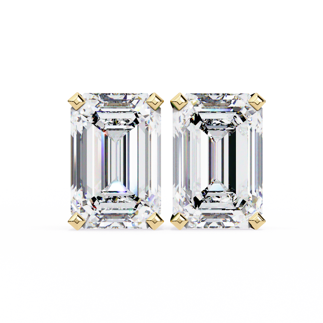 2.0CT Princess cut Solitaire Stud Raj Gems