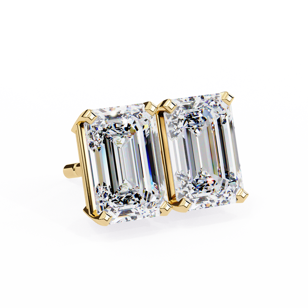 2.0CT Princess cut Solitaire Stud Raj Gems