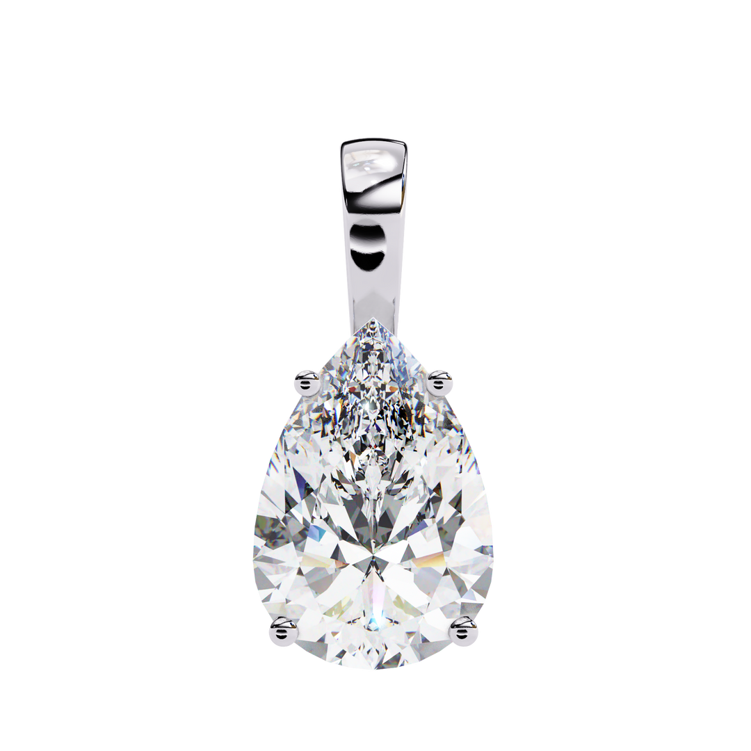 Oval Diamond Solitaire Pendant Raj Gems